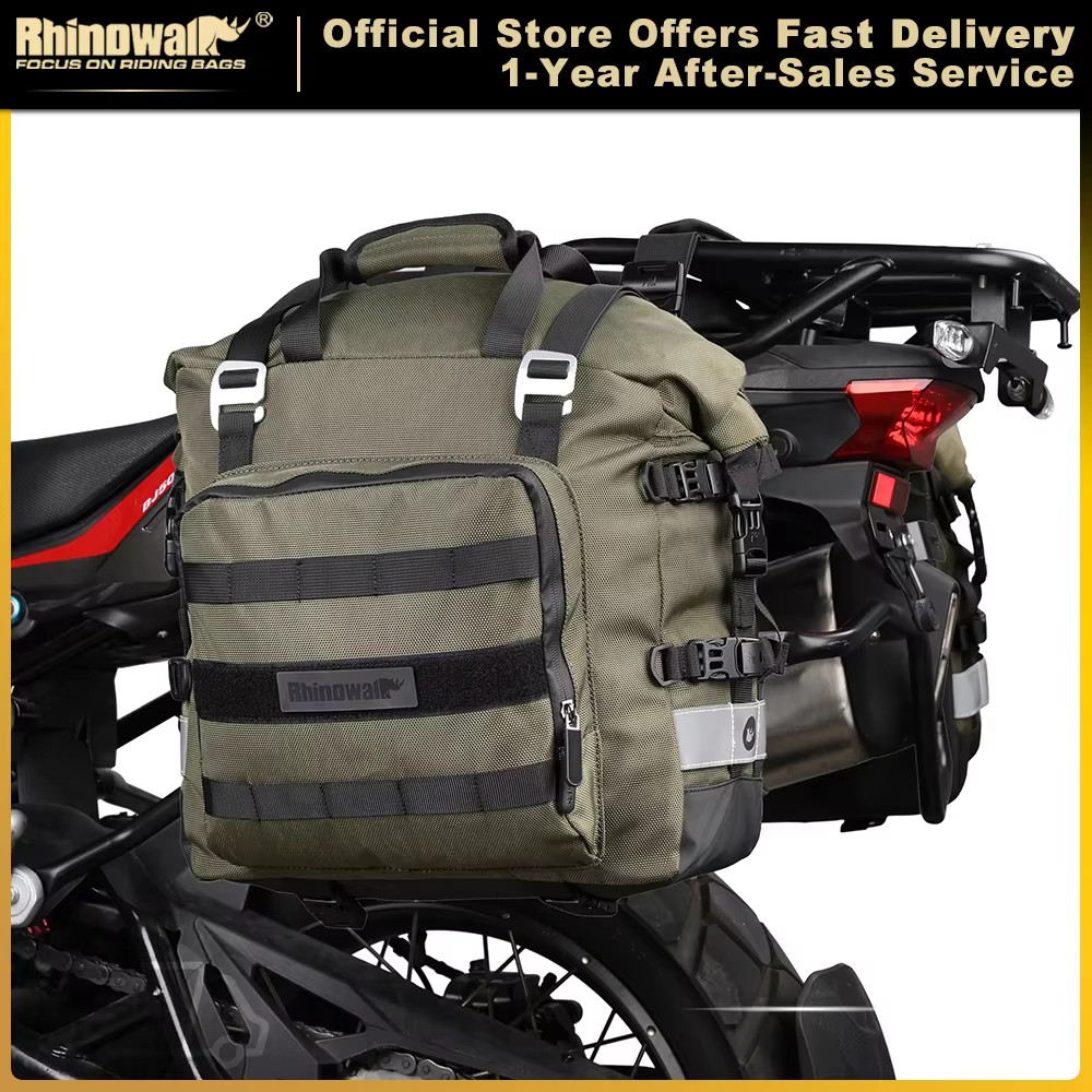 Rhinowalk Motorcycle Saddlebag 20L-30L Universal Side Bag With Removable 100% Waterproof Inner Bag
