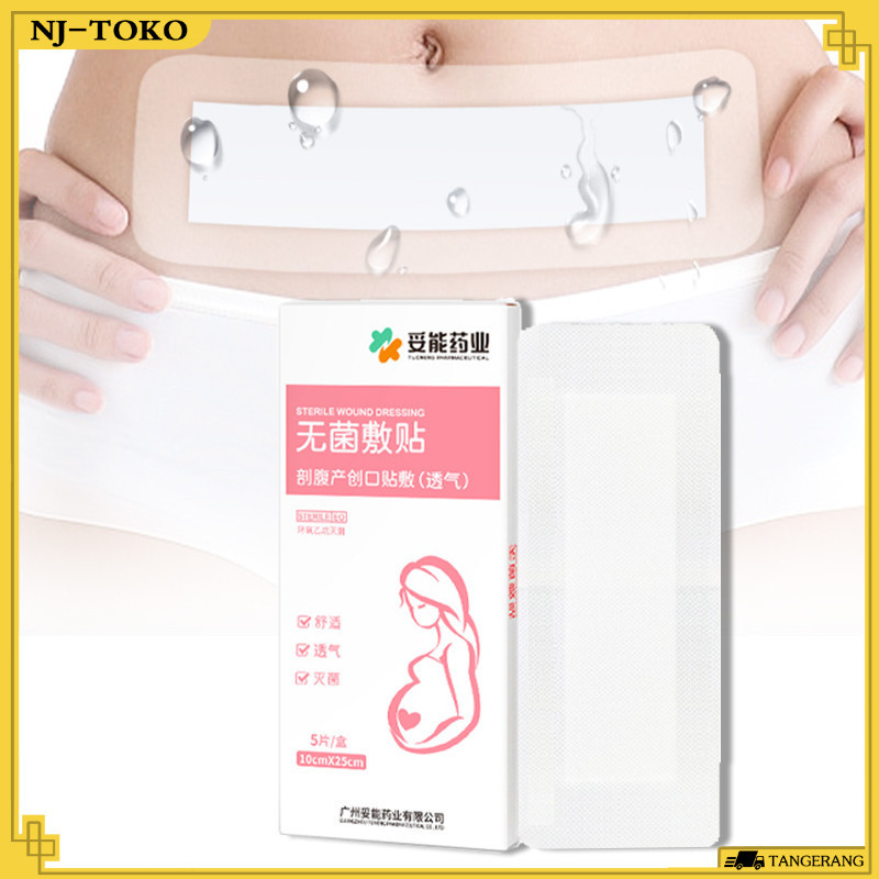 5PCS Perban Anti Air Luka Operasi Caesar 10*25CM Plaster Anti Air Operasi Caesar Breathable Perban