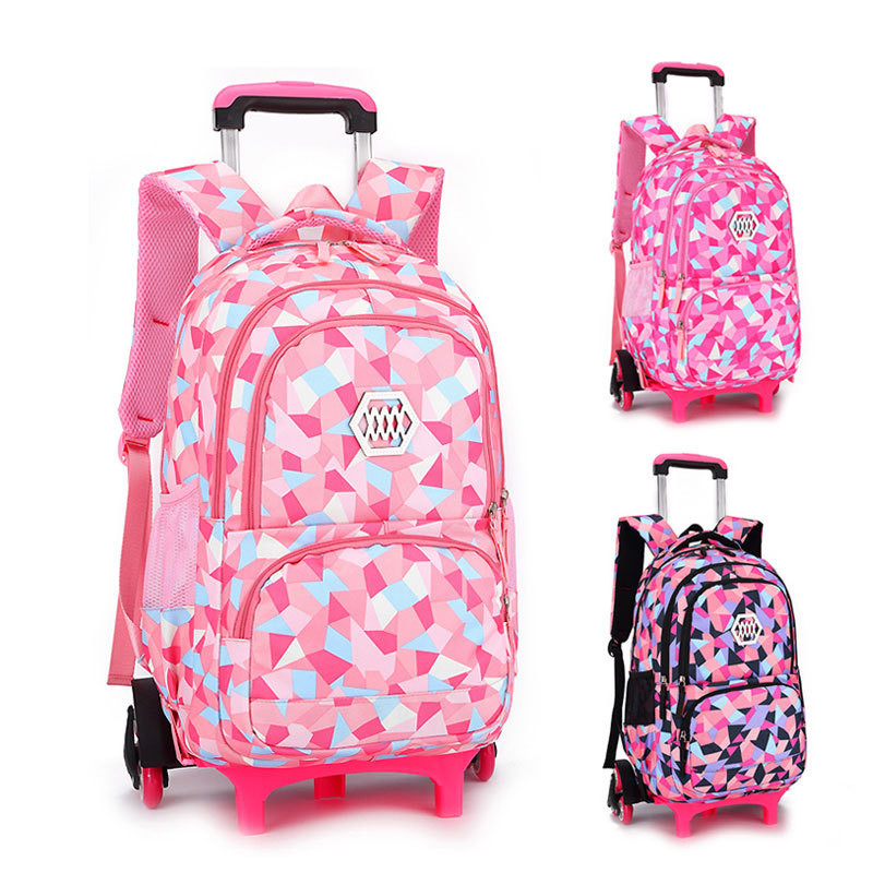 ildren Sool Rolling Backpacks Trolley Bags With Wheels Waterproof Sool Bag For Teenage Girls