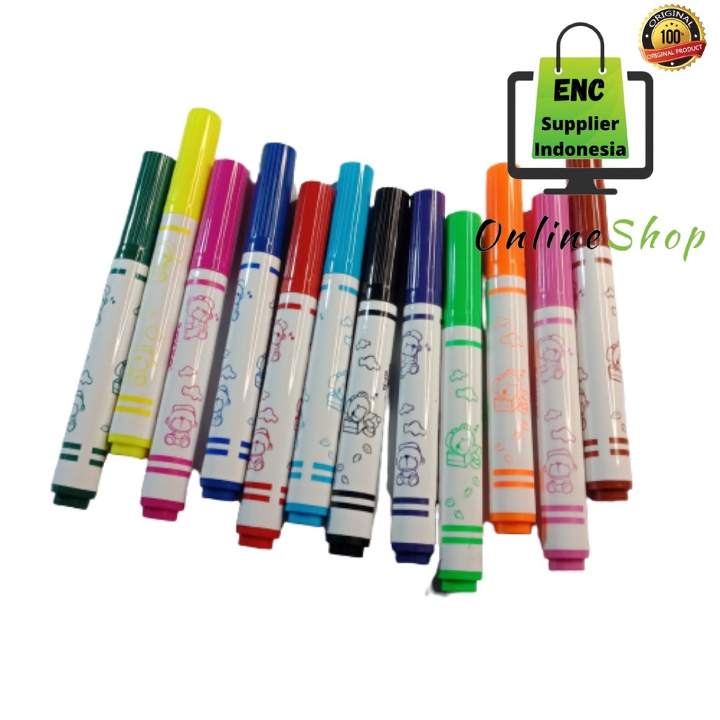 

joyko 12 w spidol 12 warna joyko CLP 56 washable color pen CLP-56 12w clp56 per set - enc.sup