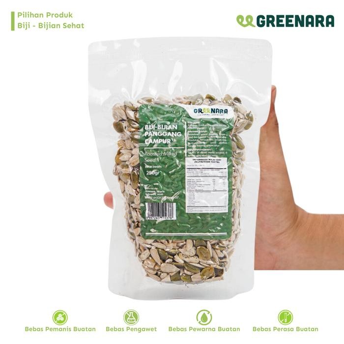 

YOUBBYSHOP BIJI PANGGANG CAMPUR (KUACI,BIJI LABU) 250GR / ROASTED MIXED SEEDS