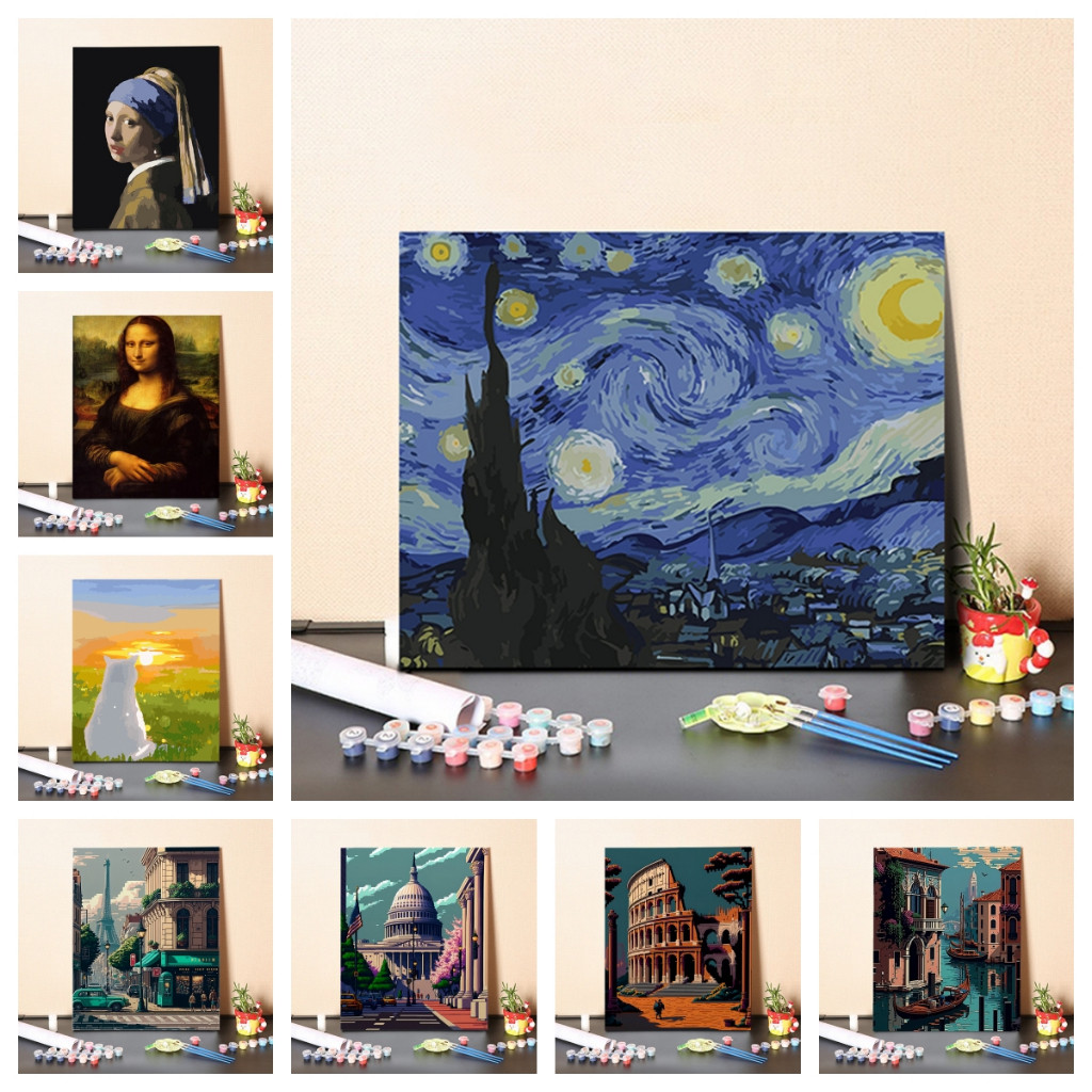 

Hightune Paint By Number 30x40 Painting Kit Canvas Paint Kit Digital Aesthetic Kanvas Lukis