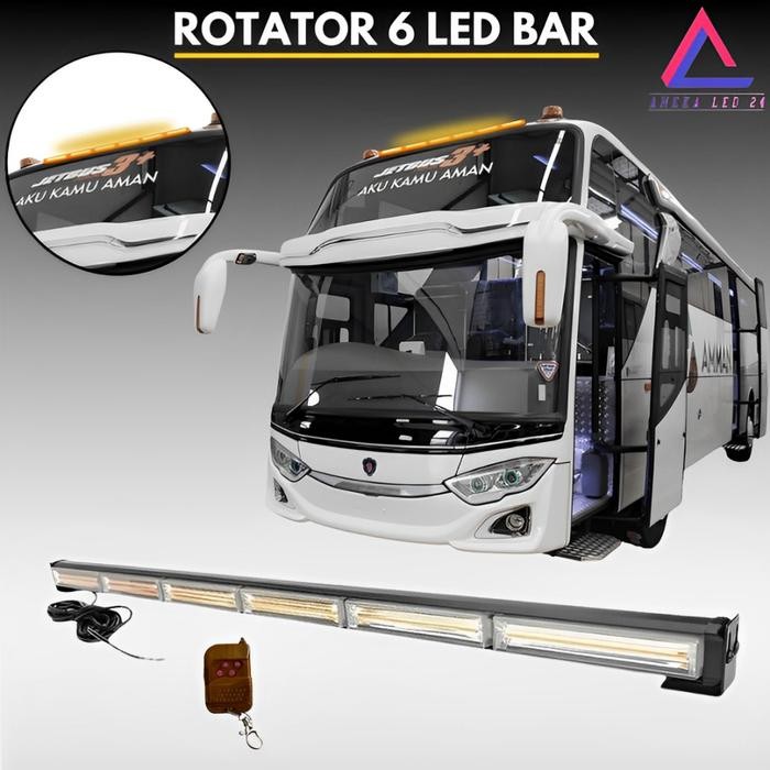 Lampu Rotator Lampu Led Bar Lampu Untuk Atap Car Mobil Bus Truk 9-36V Free Remote