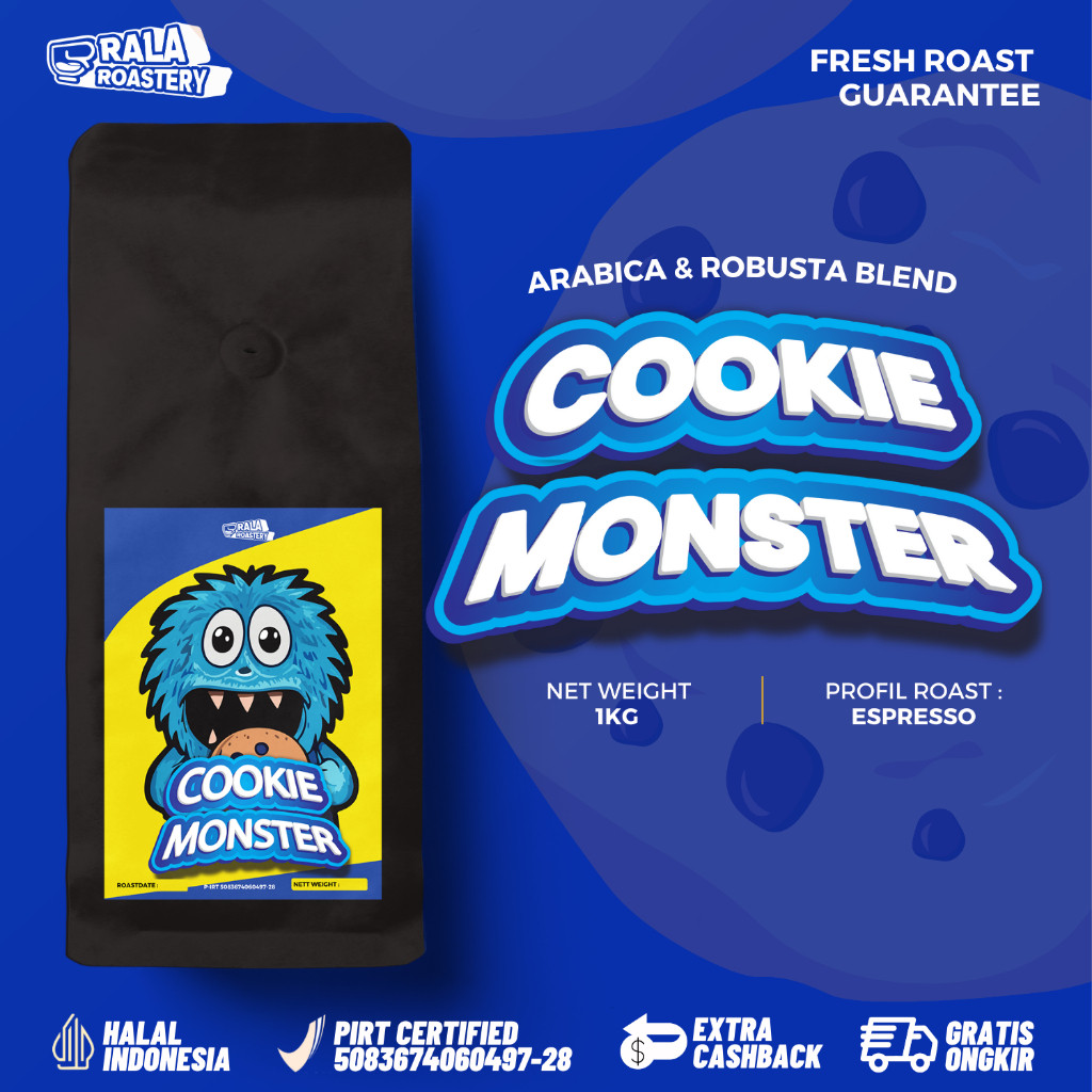 

Csp House Blend Espresso Cookie Monster 1 KG Blend 1KG