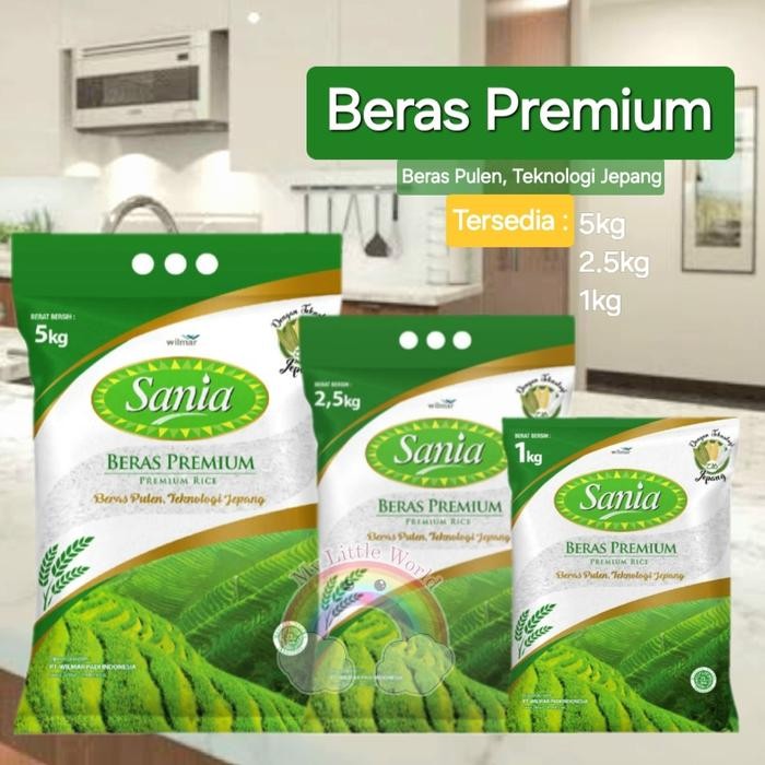 

Terlaris Sania Beras Premium 5Kg/2,5Kg/1Kg Pulen
