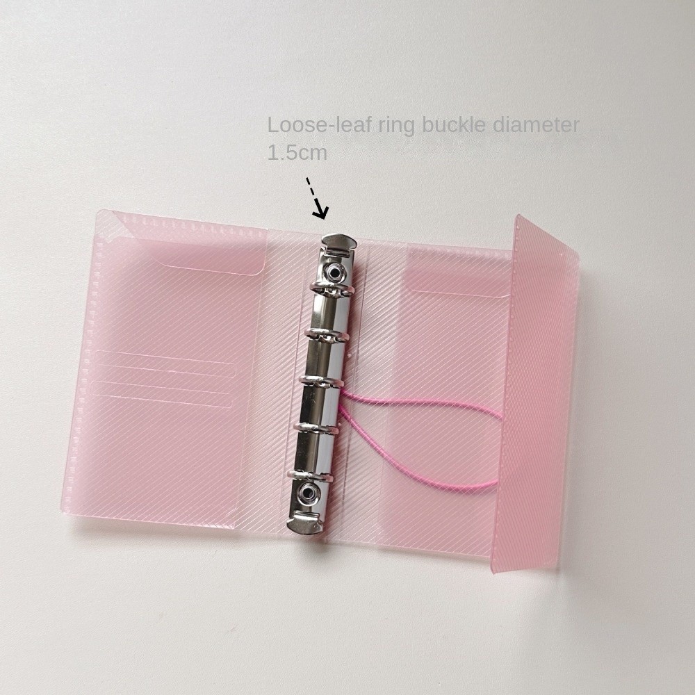 

Ins Pvc Tri-Fold Binder Notebook Twill Transparent Storage Bag M5 Notebook Cover Student Diary