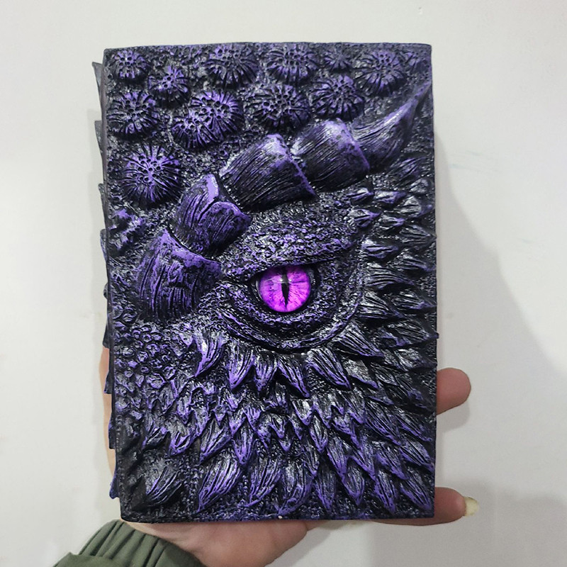 

1Pc Fashion Vintage Dragon Embossed Resin Cover Travel Diary Notebook Travel Journal A5-Note Book