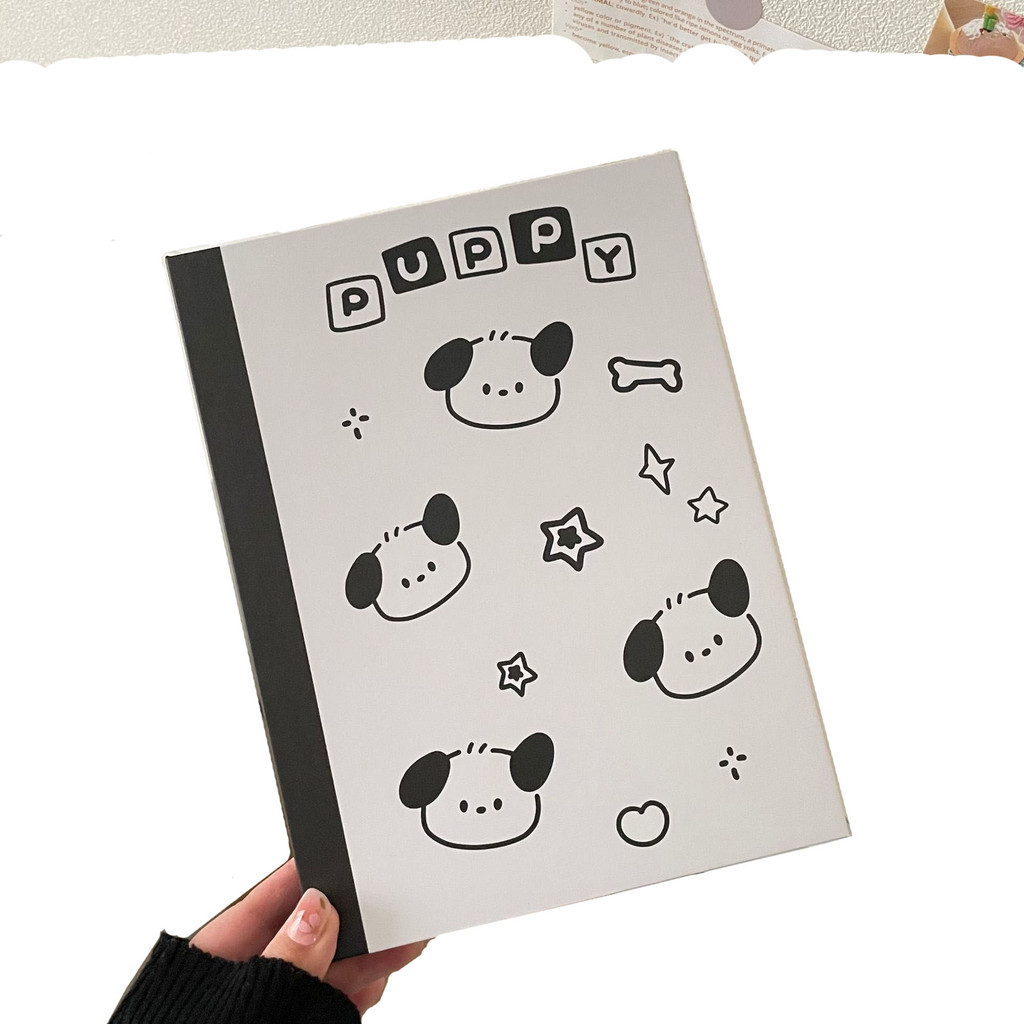 

Sharkbang Designed A5 Binder Hard Cover Ring Collect Book Journal Refills Cat Dog Kawaii Bandage
