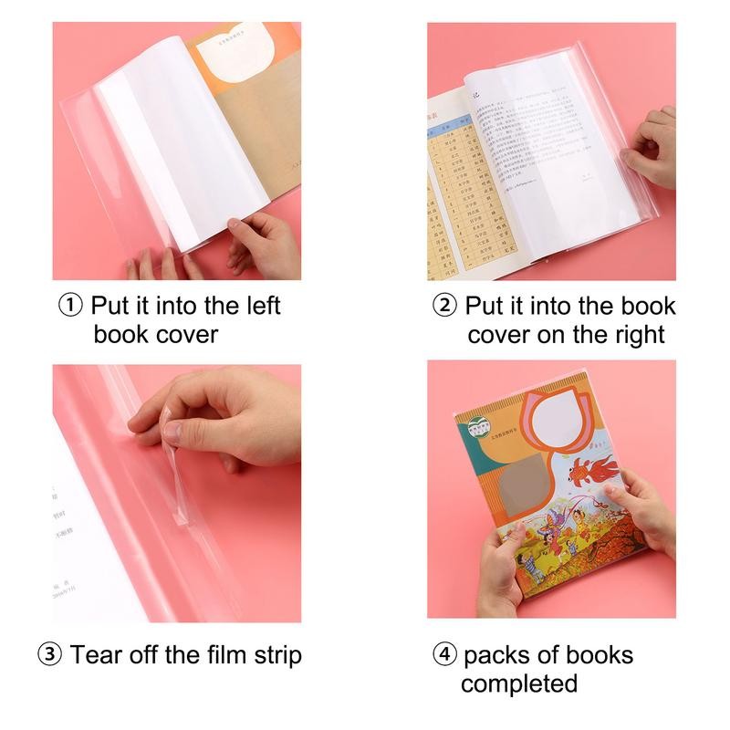 

Transparent Book Cover 10X A4 Clear Cover For Reference Books Reusable Textbook Covers For Books