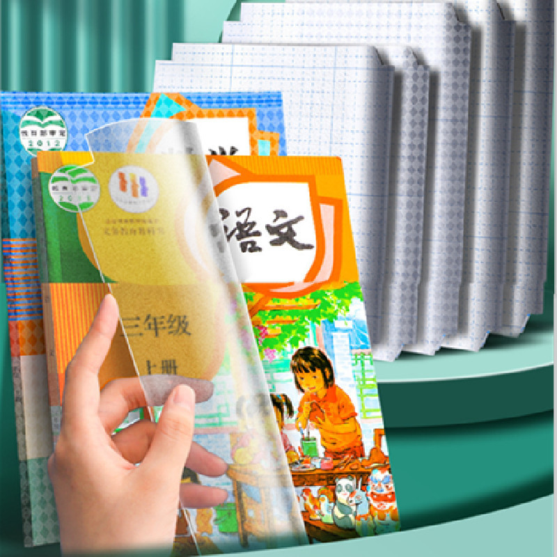 

S/M/L Transparent Self Adhesive Book Cover Wrapper Stickers Waterproof Books Notebook Protector Case