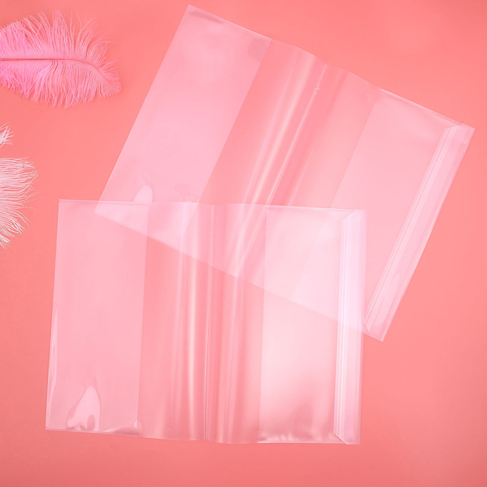 

10 Sheets Clear Plastic Book Covers Waterproof Film Protective Sheets For Books Transparent Pp