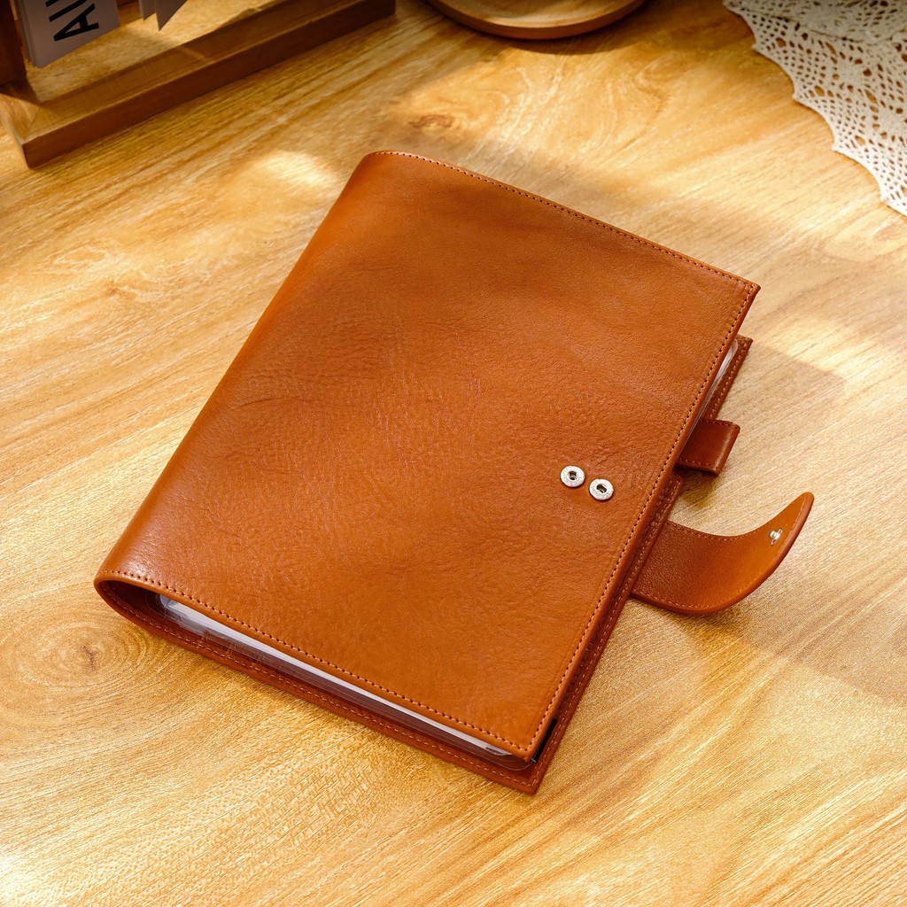 

Limited Imperfect Moterm Full Grain Vegetable Tanned Leather Discbound Series Half Letter Cover
