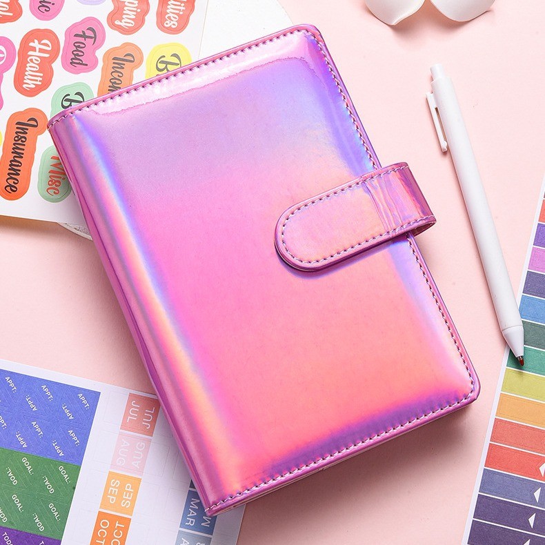 

A5 A6 Laser Glitter Notebook Notepad Pink Kawaii Planner Scrapbook Gift Soft Cover Creative School