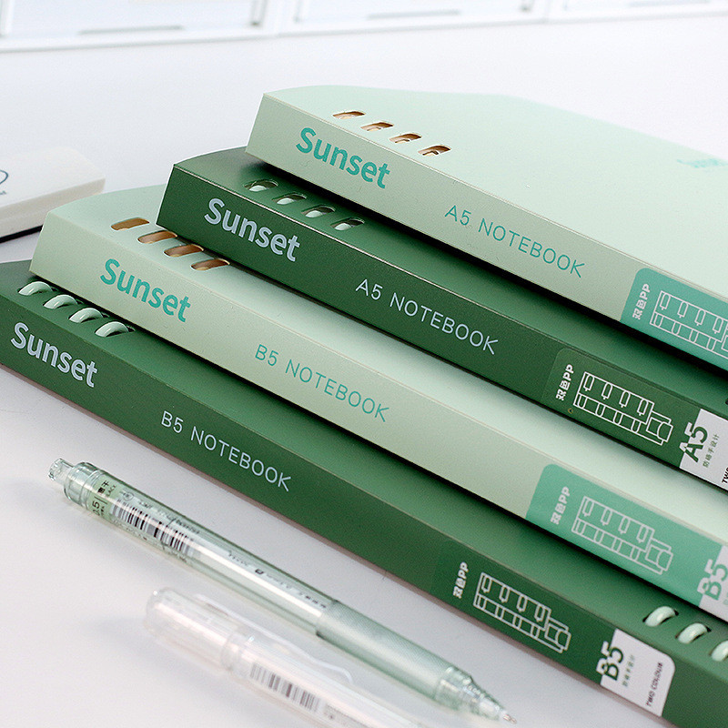 

Blue Green Simple Shell No Scratch Loose-Leaf Pp Cover A5 Handbook Loose-Leaf Core B5 Horizontal