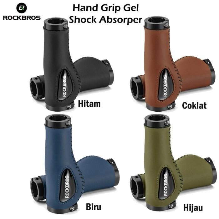Polygon United - Rockbros Grip Handgrip Sepeda Lebar Double Lock Gel Shock Absorbing Stang Outdoor