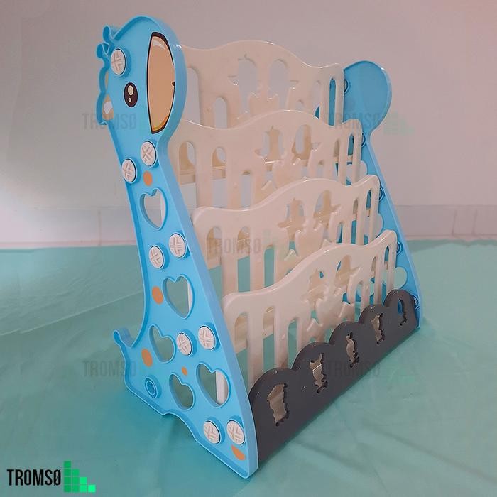 Tromso Rak Buku Anak Plastik Tebal Dual Model (4 susun / 3 susun + 2 laci) in 1 READY STOCK - Medium