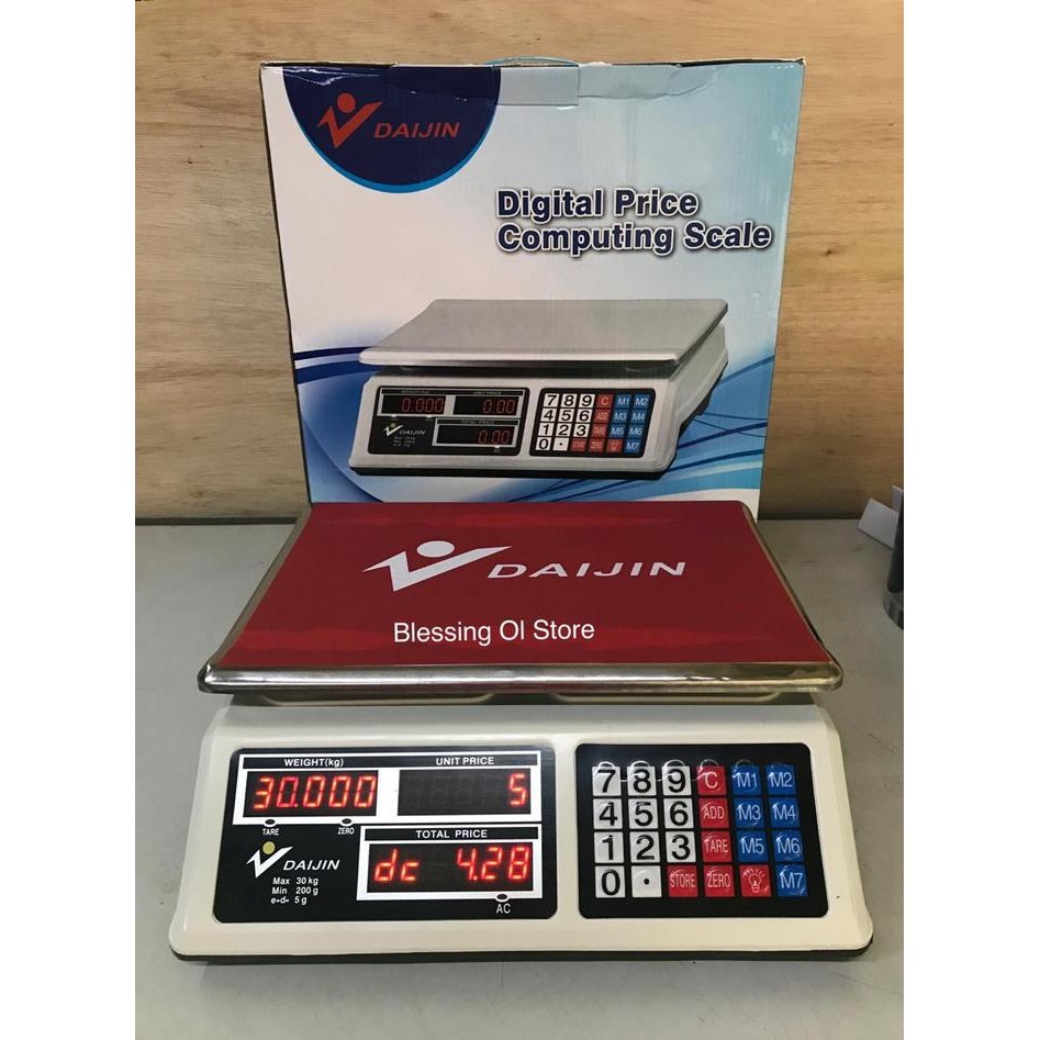 Timbangan Loundry Digital 30 Kg / Timbangan Duduk 30 Kg Daijin