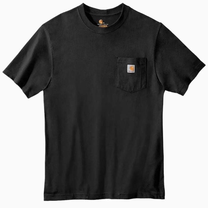 Kaos K87 Carhartt Pocket Tee Berbahan Katun Tebal Dengan Potongan Longgar Hitam - Original