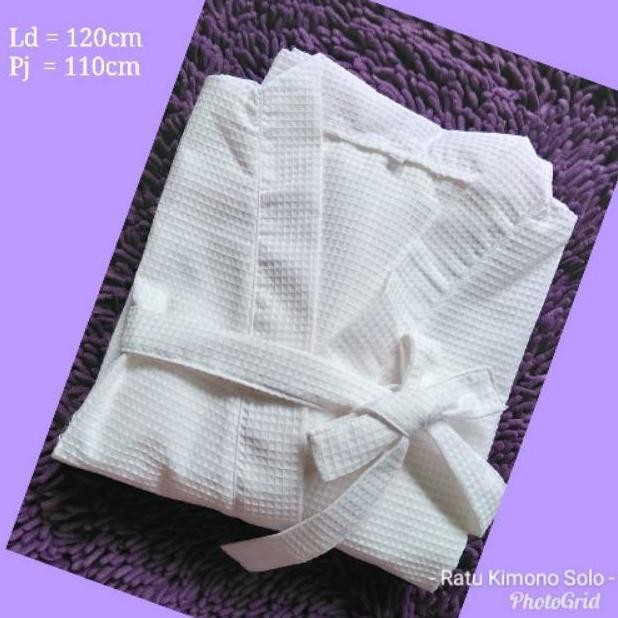 BATHROBE KIMONO WAFFLE BAJU TIDUR PRIA WANITA HOTEL SALON SPA KLINIK PASIEN RUMAH SAKIT
