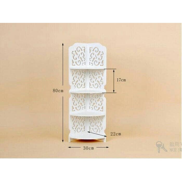 rak sudut ruang tamu/kayu wpc/stand corner