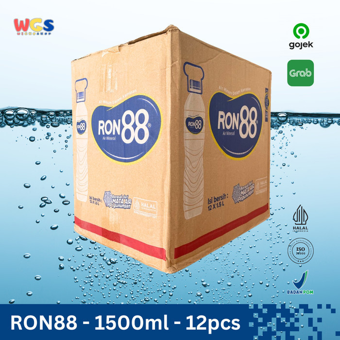 

READYY! RON88 Air Mineral Botol 1.5L (12 pcs) GOJEK - GRAB Air Pegunungan Murni dalam Kemasan Besar