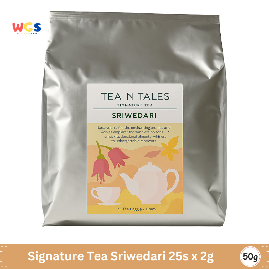 

READYY! Tea N Tales Sriwedari Signature Tea (25 Tea Bags x 2g) Teh Bunga Lembut dengan Aroma