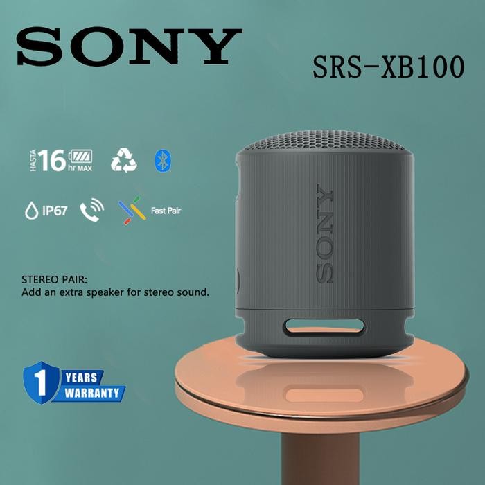 Ready Stock Speaker Sony Srs-Xb100 Portable Wireless Speaker Bluetooth Extra Super Bass Battery Up