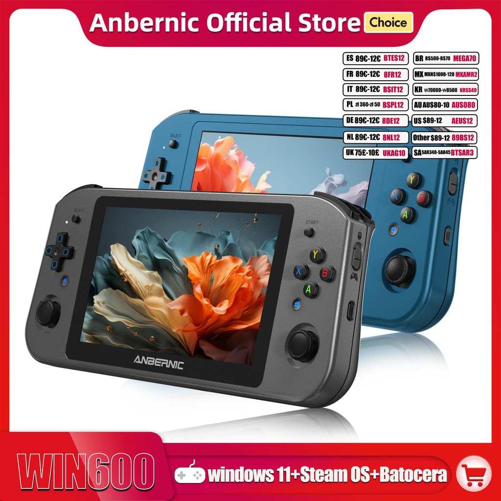 NEW ANBERNIC Win600 5.94" Handheld Game Console Portable Gaming Laptop Computer 2 in 1 Gaming Player
