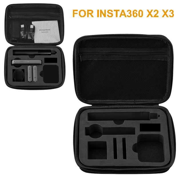 

Tas Kamera Aksi Insta360 X3 X2 dengan Lapisan EVA Tas Kamera Tahan Air Insta360 X3 X2 Action Camera Case EVA Liner Waterproof Camera Bag Warna Hitam