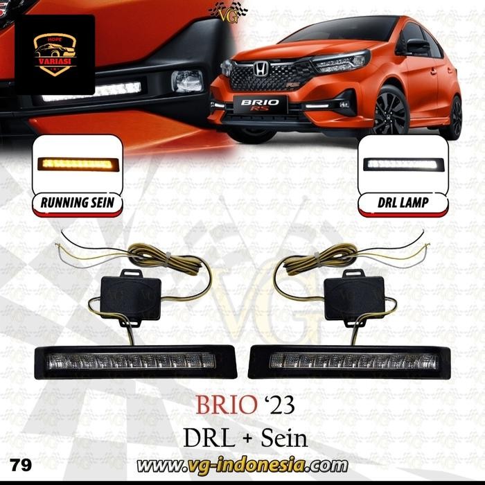 Lampu Drl & Sein Running Brio 2023 2024 2025 Import Kabel Set Untuk Honda Brio Facelift Mewah Ori