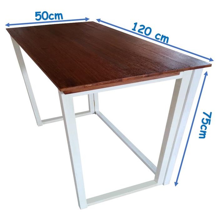 PREMIUM Meja Lipat 120x50 Tinggi 75 cm Full Kayu Solid