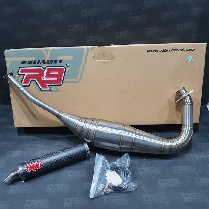 PREMIUM Knalpot R9 Neo Mugello Carbon Stainless Ninja 150 R Ninja RR Original