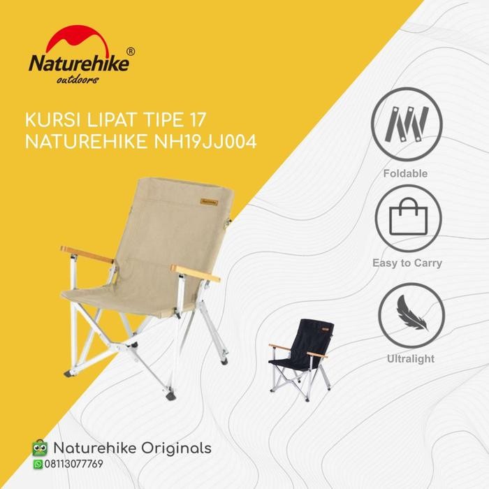 PREMIUM KURSI LIPAT NATUREHIKE NH19JJ004 TIPE 17 CAMPING OUTDOOR MANCING