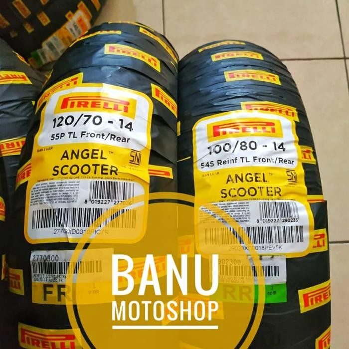 PREMIUM Paket Pirelli Angel Scooter uk 100/80-14 & 120/70-14