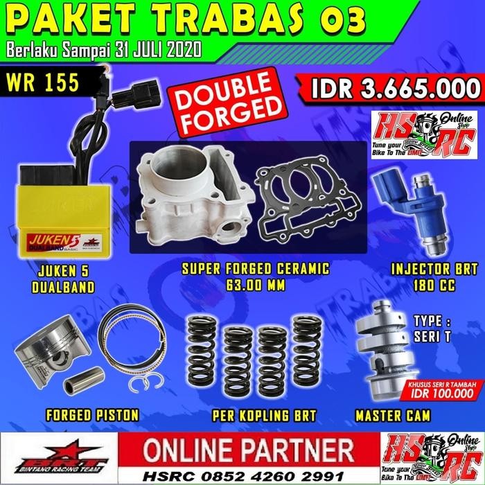 PREMIUM PAKET TRABAS BORE UP BRT WR 155 XSR R15 VVA Boring VIXION No Moto1 XTR
