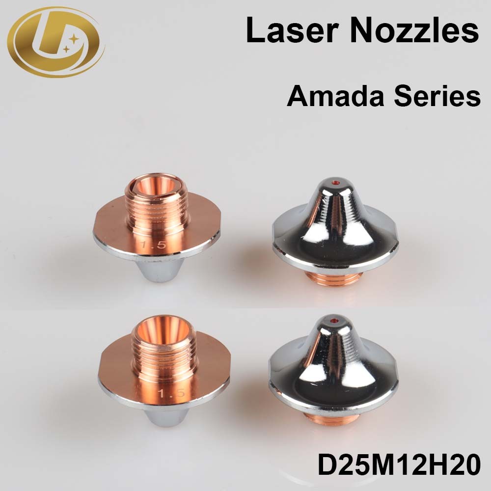 DLEI Amada Nozel Lapisan Tunggal Lapisan Ganda Dia 25Mm H20 M12 Kaliber 1.0-4.0Mm untuk Kepala Pemot