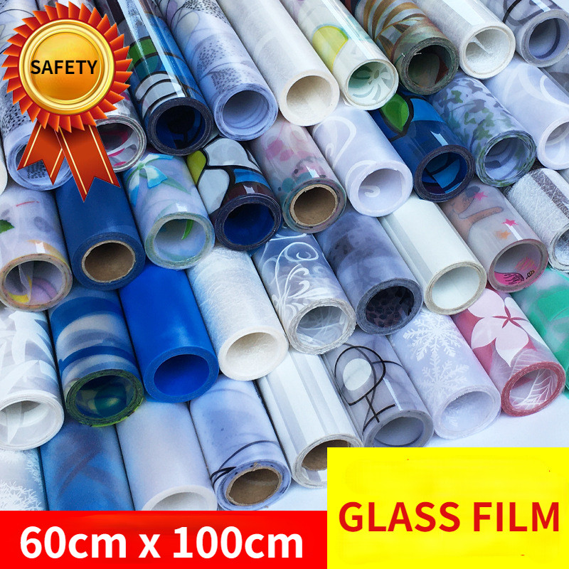 100CM X 60CM Kaca Film Berperekat Kaca Buram Pasta Pintu Kamar Mandi Kamar Mandi Stiker Jendela Baya