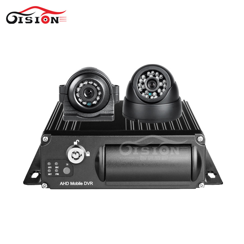 4G GPS Wifi Online 4CH Bus Kartu SD Video Ponsel Dvr + Dom Logam/Sisi Tahan Air Penglihatan Malam Ka