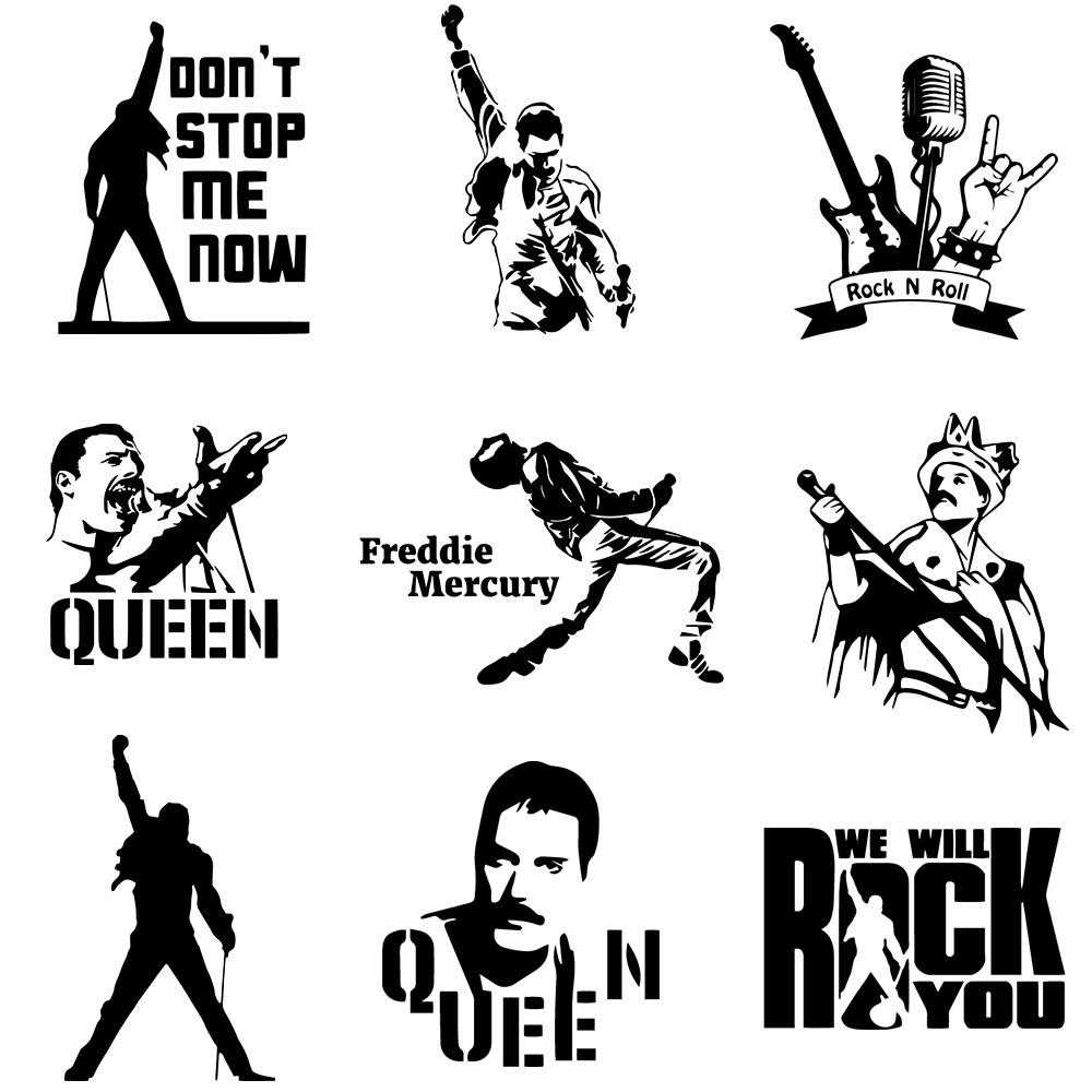 Fashion Freddie Mercury Queen Band Stiker Mobil Stiker Otomatis Penutup Tangki Minyak Aksesori Kusto