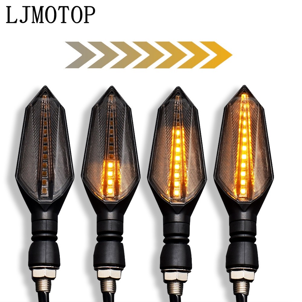 Lampu LED Sinyal Belok Sepeda Motor Universal Lampu Sinyal Indikator untuk Yamaha XSR 900 TDM 900 MT