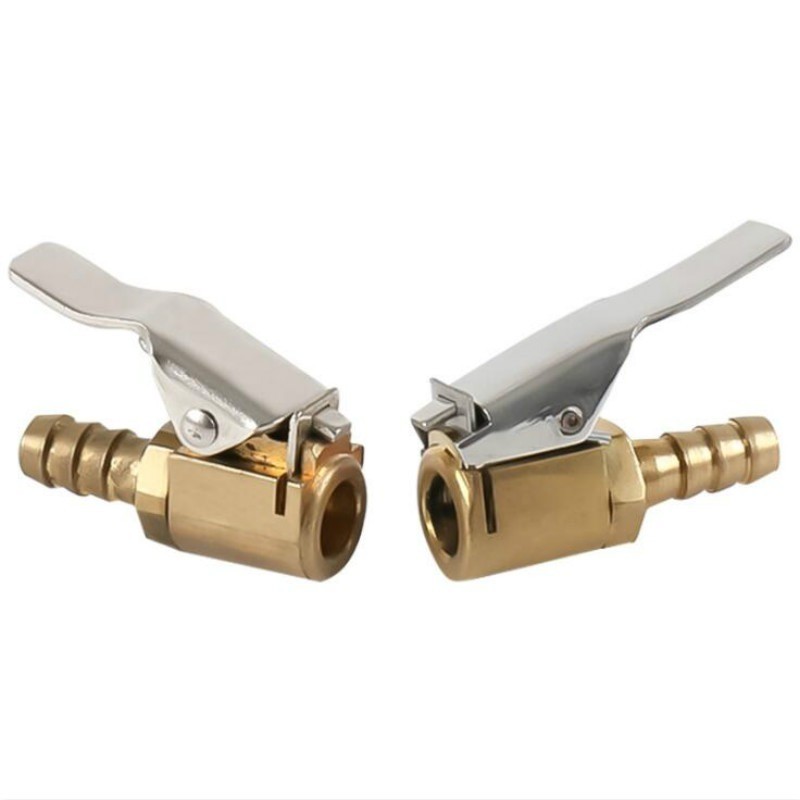 8Mm Ban Mobil Otomatis Roda Kuningan Ban Udara Chuck Inflator Pompa Katup Klip Penjepit Konektor Ada