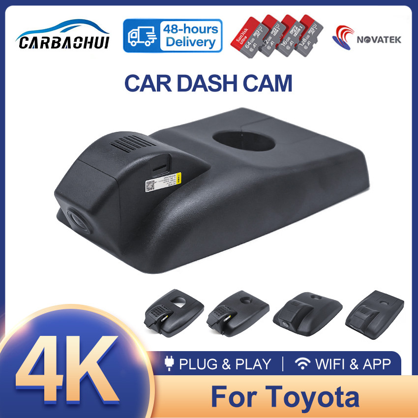 Perekam Video Kamera Dasbor DVR Mobil 4K untuk Toyota RAV4 CHR Highlander Camry Corolla Levin Kluger