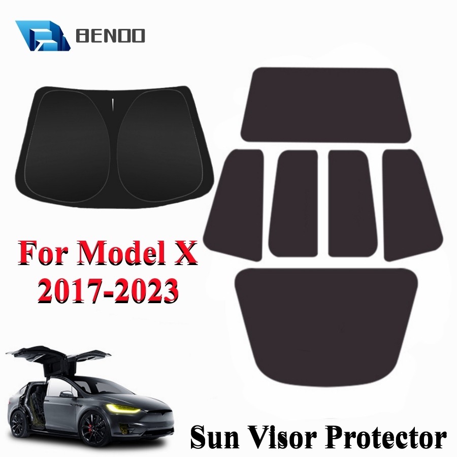 Untuk Tesla Model X 2017-2023 Pelindung Depan Belakang Kerai Skylight Jaring Jaring Model Peneduh X 