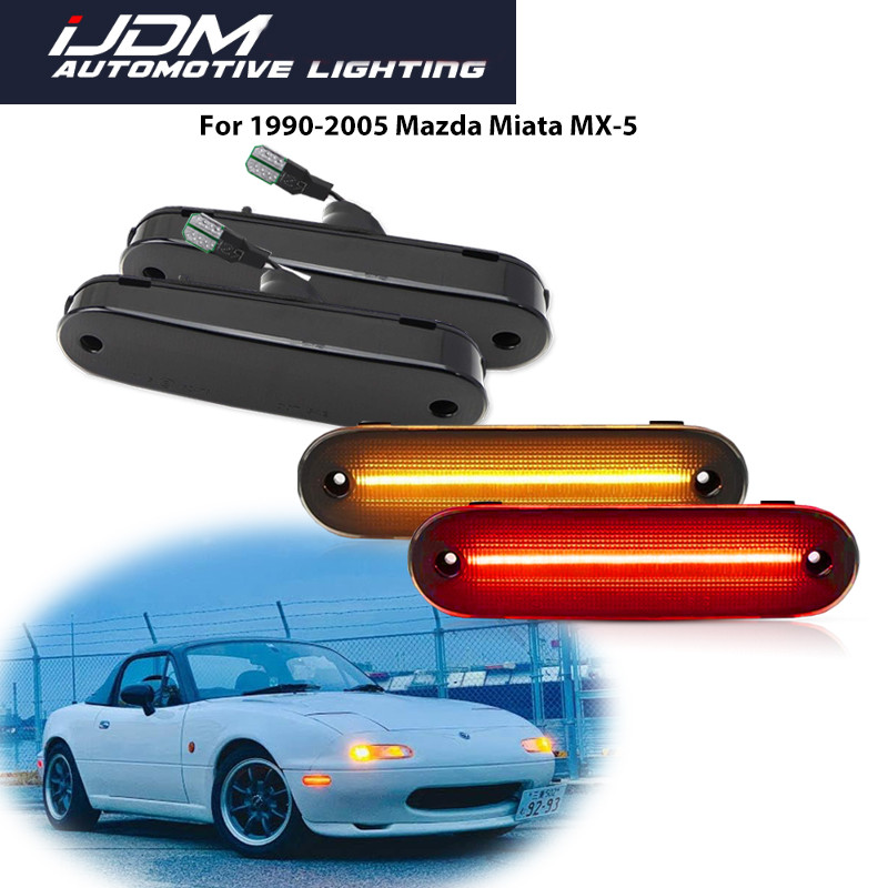 Untuk 1990-1997 Mazda Miata & untuk 1999-2005 Mazda MX-5 LED Depan/Belakang Bumper Penanda Sisi Lamp
