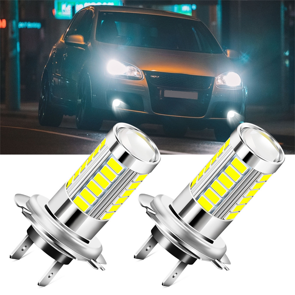 2x H7 Bohlam LED Lampu Mobil Lampu Depan Lampu Kabut untuk Volkswagen  E46 E90 Peugeot 206 Mercedes 