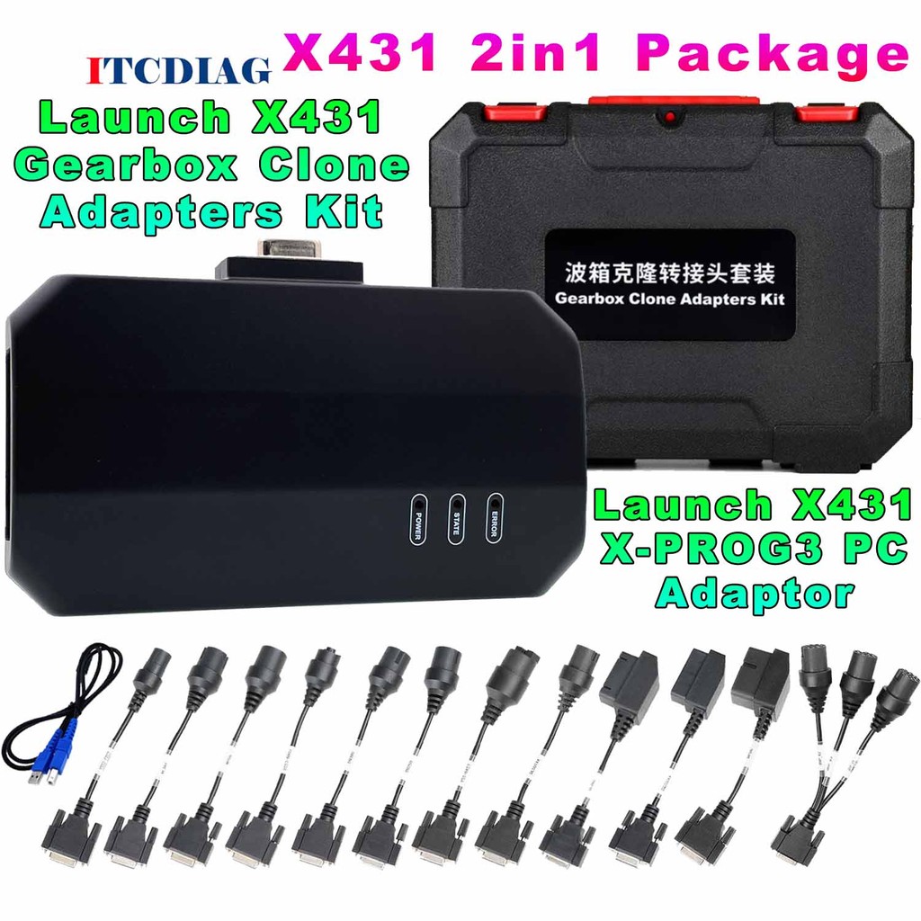 LAUNCH X431 X-PROG3 PC Adaptor PC Alat & Peluncuran X431 Gearbox Clone Adaptor Kit untuk X-prog3 Xpr