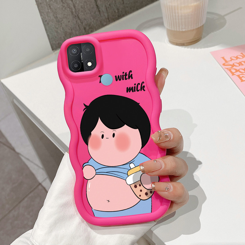 Casing Untuk OPPO A15 A15s A35 4G Case Softcase Kesing Anak laki-laki perut besar ponsel Cesing terb
