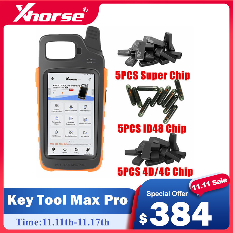 Alat Kunci Xhorse VVDI Terbaru Max Pro Dengan Fungsi Alat MINI OBD Mendukung Tegangan Baca dan Arus 