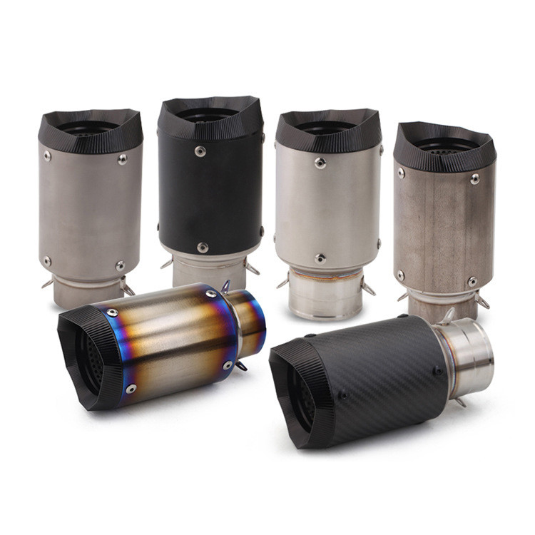 Universal 51Mm 60Mm Pipa Knalpot Sepeda Motor Sistem Knalpot Balap Melarikan Diri Moto ATV Skuter KT