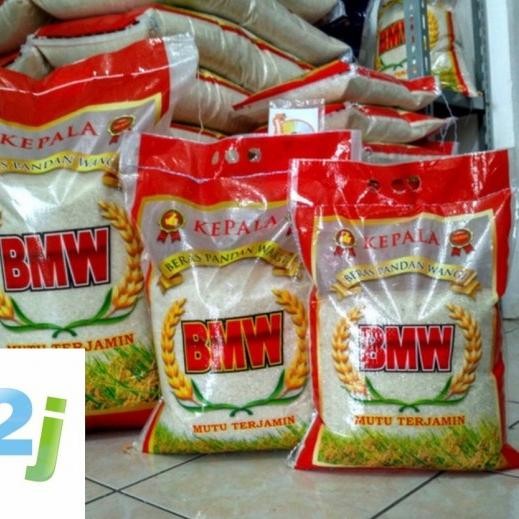 

beras enak pulen wangi cap pandan BMW super preum